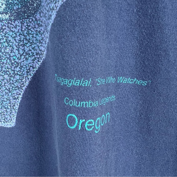 Vintage 1990s Oregon Tsagaglalal Art T-Shirt XL - Picture 4 of 7